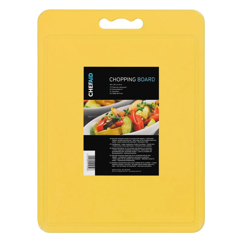 Chef Aid Poly Chopping Board 40 x 30cm Yellow