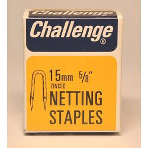 Challenge Netting Staples - Zinc Plated (Box Pack) 15mm