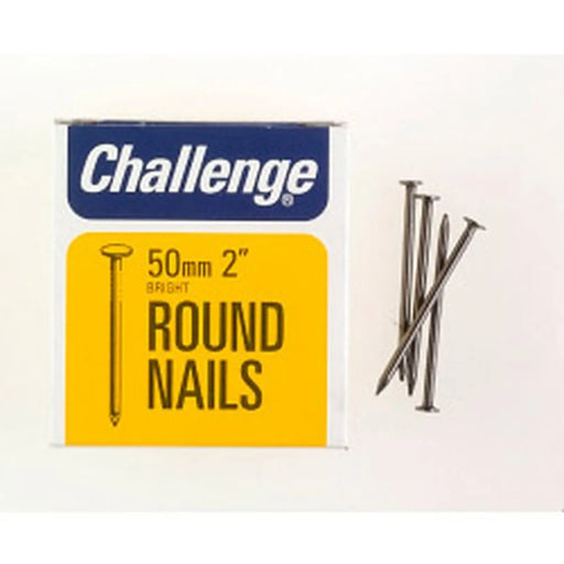 Challenge Round Wire Nails - Bright Steel (Box Pack) 50mm