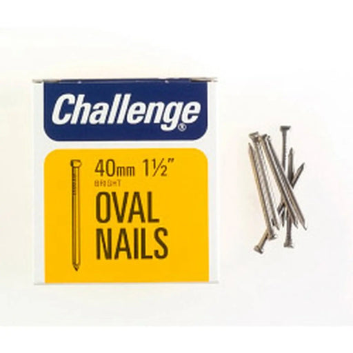 Challenge Oval Wire Nails - Bright Steel (Box Pack) 40mm