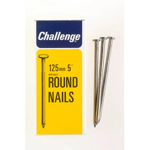 Challenge Round Wire Nails - Bright Steel (Box Pack) 125mm