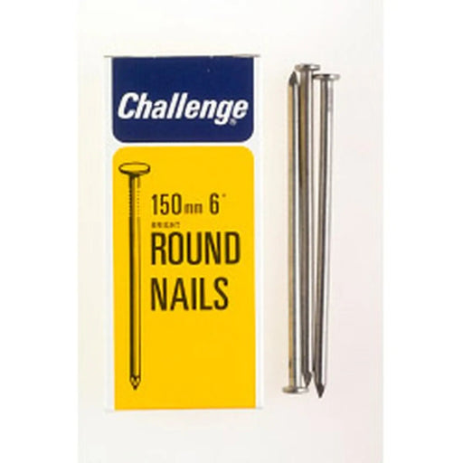Challenge Round Wire Nails - Bright Steel (Box Pack) 150mm