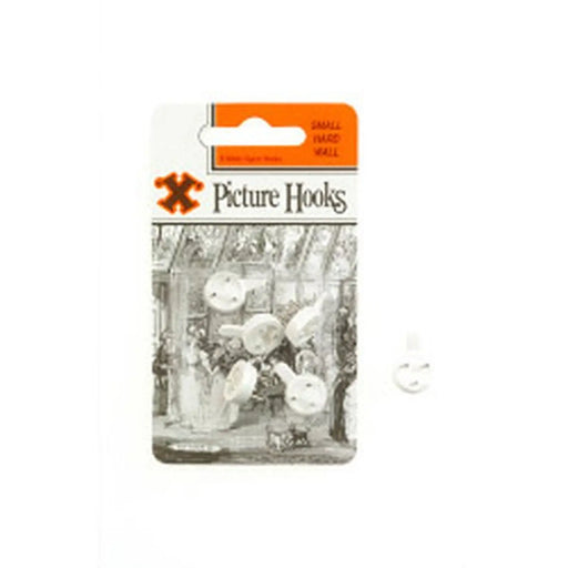 Stax X Hard Wall Picture Hooks - White (Blister Pack) Small