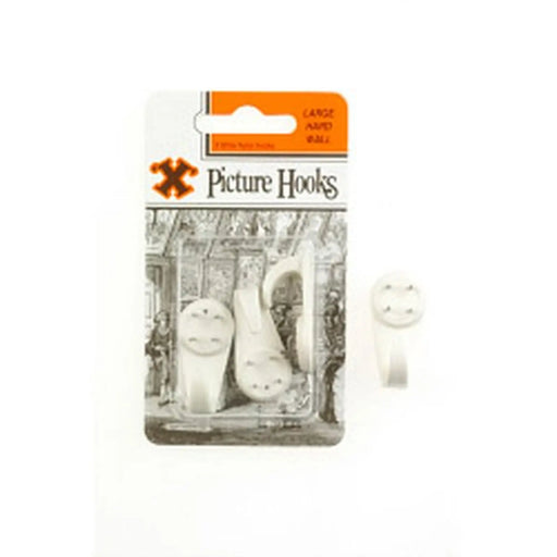 Stax X Hard Wall Picture Hooks - White (Blister Pack) Large