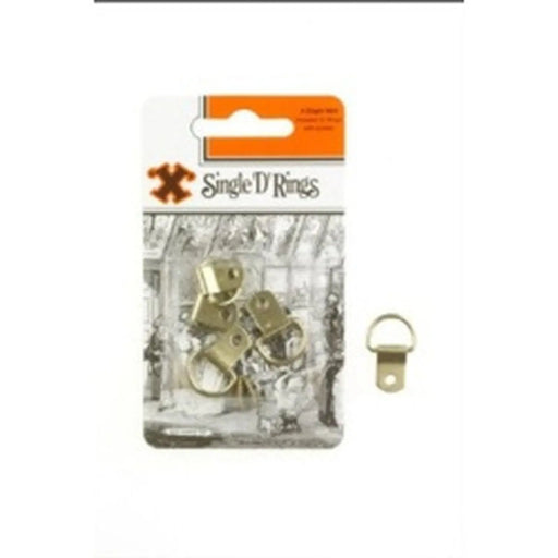 Stax Challenge "X" Brand Single D Rings Brass Pack 4