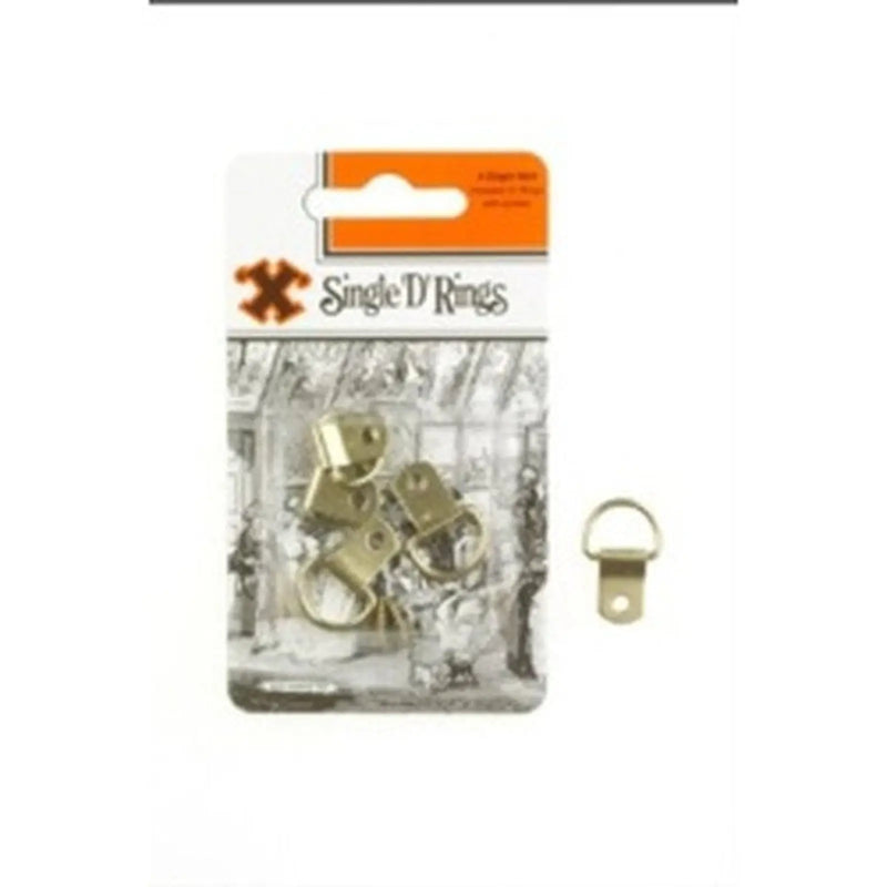 Stax Challenge "X" Brand Single D Rings Brass Pack 4