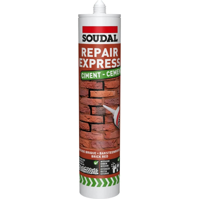 Soudal Repair Express Cement 290ml Red Brick