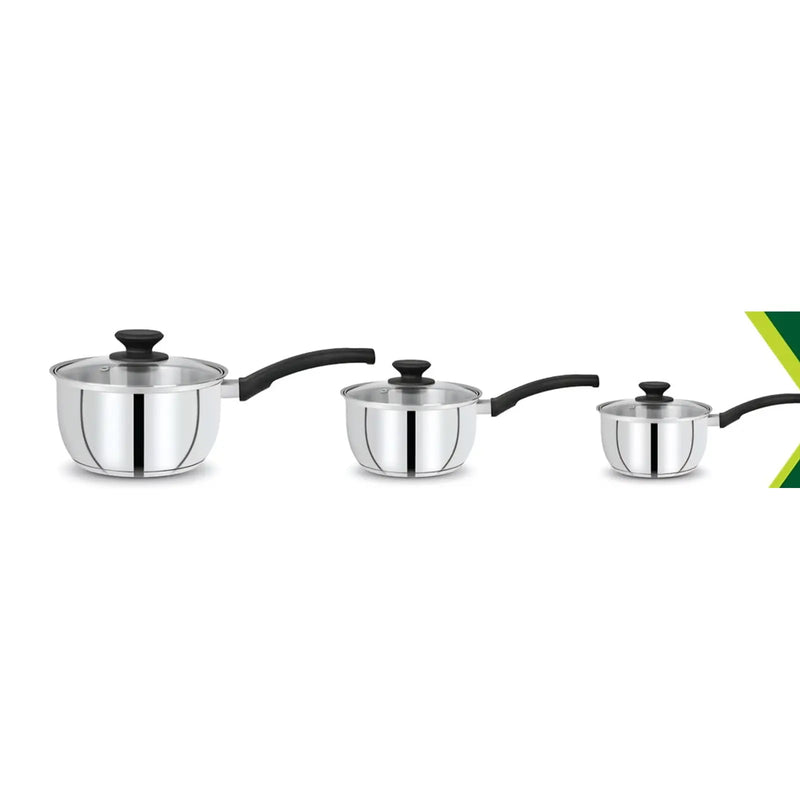 CookSupreme Stainless Steel Saucepan Set 3 Piece