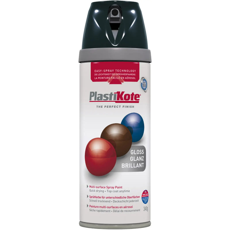 PlastiKote Twist & Spray Paint 400ml Black Gloss