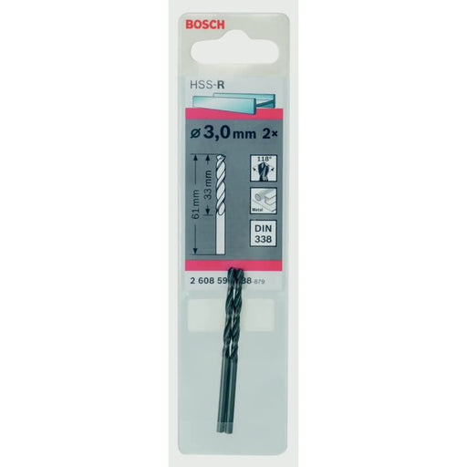 Bosch HSS Twist Point TEQ Drill Bit 2mm Pack 2