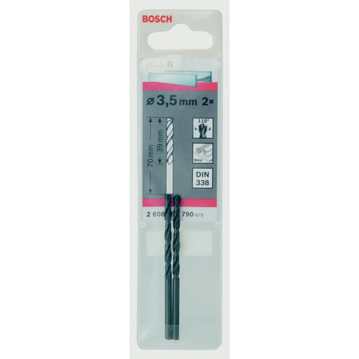 Bosch HSS Twist Point TEQ Drill Bit 2 Pack 3.5mm