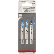 Bosch U118A Jigsaw Blade Basic Metal Pack 3