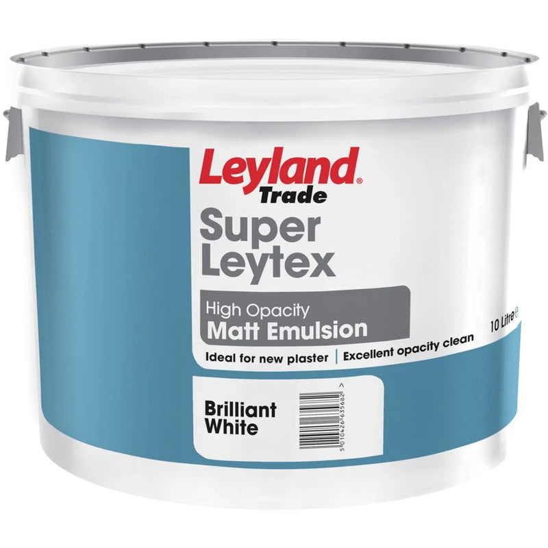 Leyland Trade Super Leytex Matt 10L Brilliant White