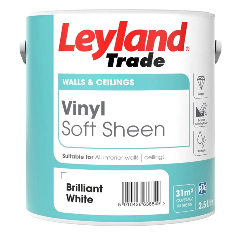 Leyland Trade Vinyl Soft Sheen 2.5L Brilliant White