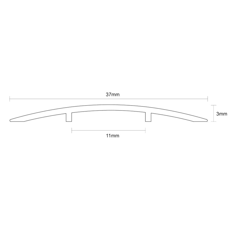 Regency Cover Strip M108 900mm Brushed Dark Chrome