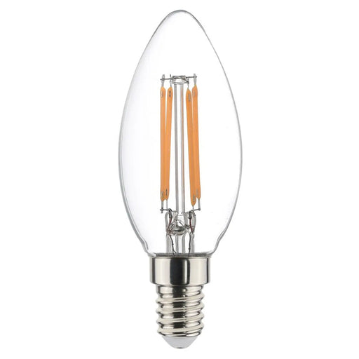 Sylvania LED Retro Candle Lamp Clear 470 Lumen E14 SES Warm White