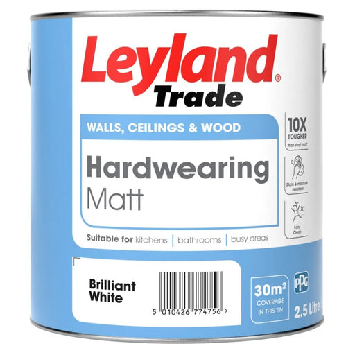 Leyland Trade Hardwearing Matt 2.5L Brilliant White