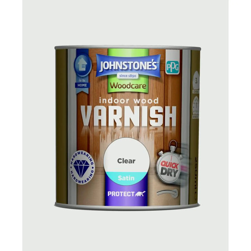 Johnstone's Indoor Wood Varnish - Clear Satin 250ml