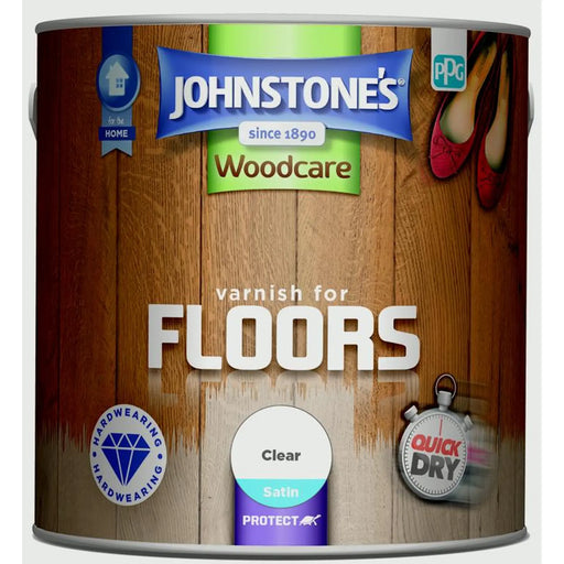Johnstone's Varnish For Floors Satin 2.5L Clear