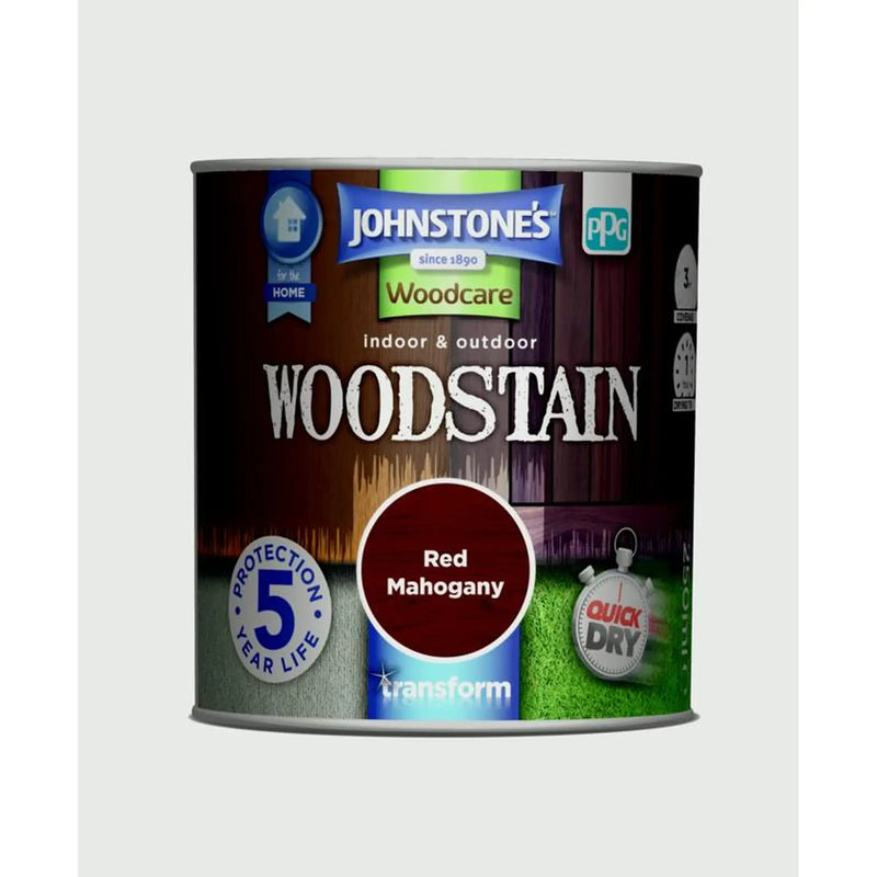 Johnstone's Indoor & Outdoor Woodstain 250ml Red Mahogany