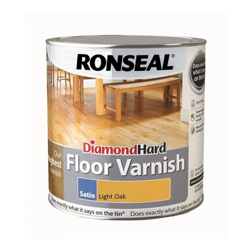 Ronseal Diamond Hard Coloured Floor Varnish 2.5L Light Oak