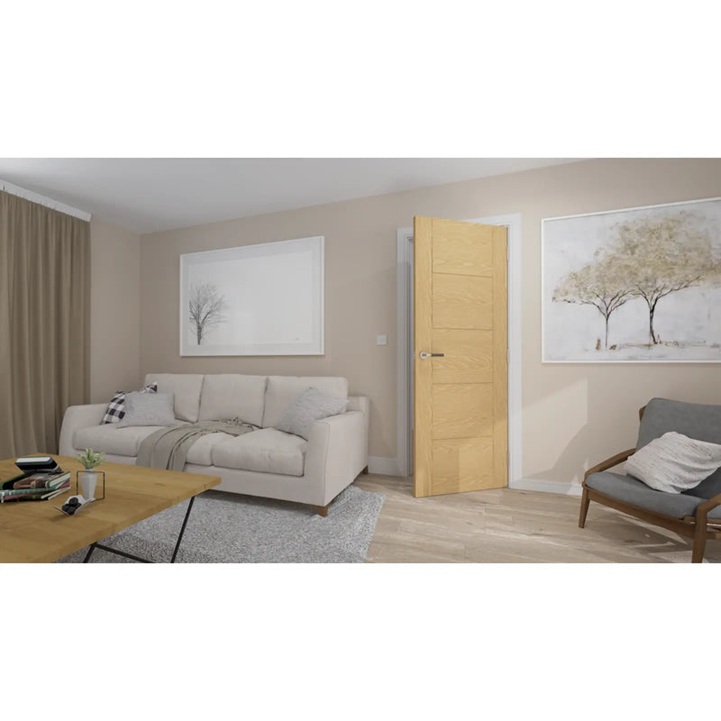 Valdor 5 Panel Ladder Unfinished Oak Door 1981 x 686mm