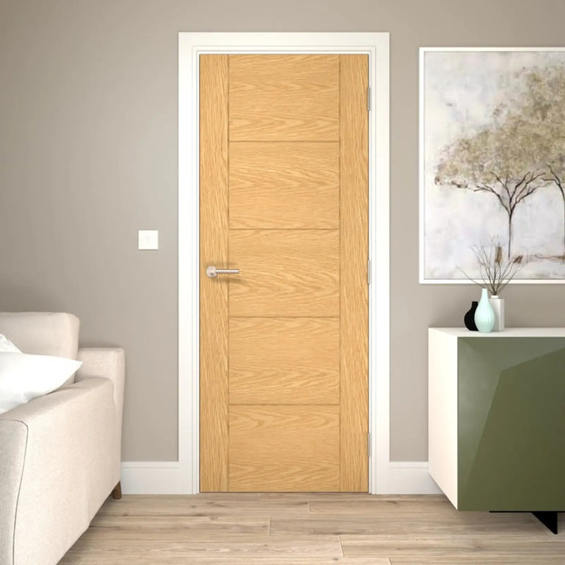 Valdor 5 Panel Ladder Unfinished Oak Door 1981 x 686mm