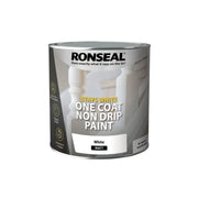 Ronseal Stays White One Coat Non Drip Paint 2.5L White Matt