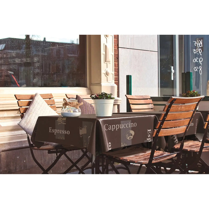 d-c-fix® Manhattan Tablecloth - Cappuccino Chocolate 20m Roll x 140cm