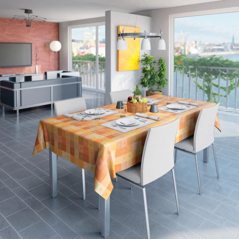 d-c-fix® Manhattan Tablecloth - Victor Apricot 20m Roll x 140cm