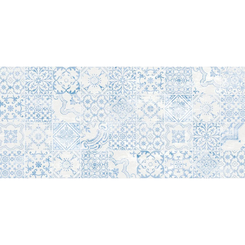 d-c-fix® Manhattan Tablecloth - Visbi Blue 20m Roll x 140cm