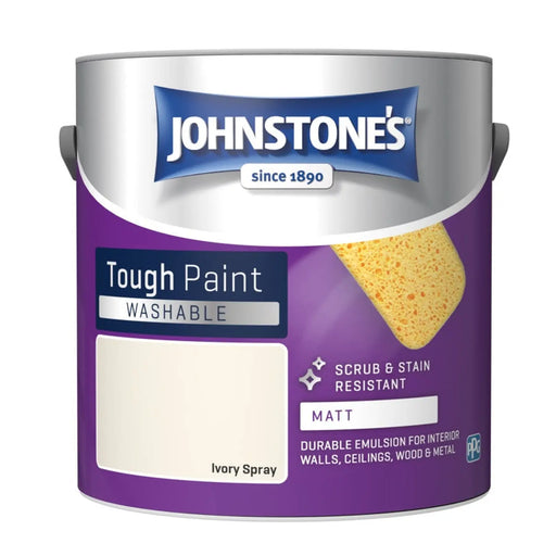 Johnstone's Washable Matt 2.5L Ivory Spray