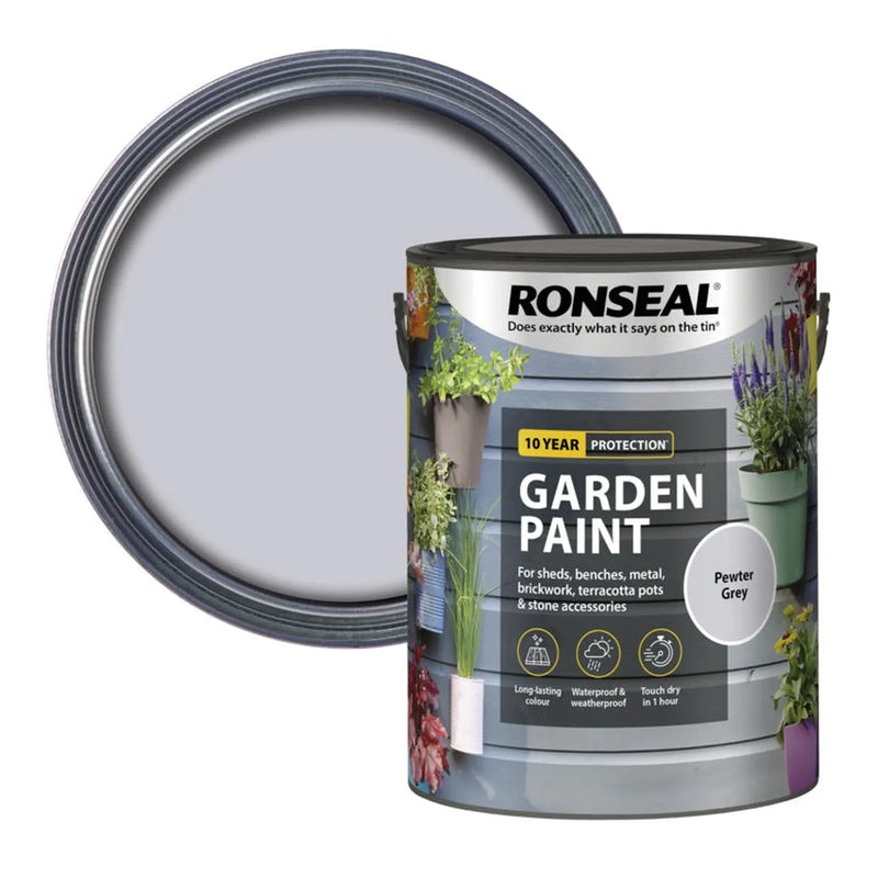 Ronseal Garden Paint 5L Pewter Grey
