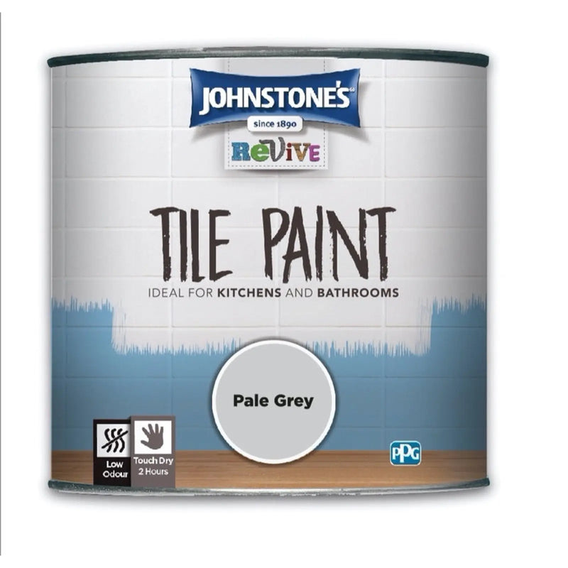 Johnstone's Tile Paint 750ml Pale Grey