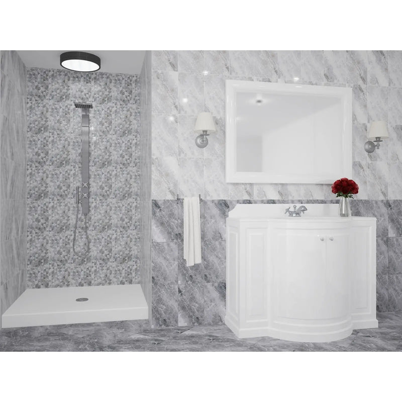 Kai Jasper Light Grey Marble Wall Tile 24 x 40cm 1.2m2