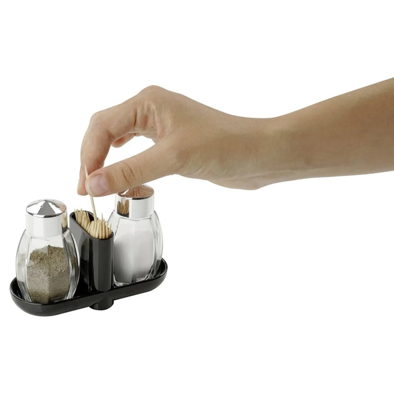 Fackelmann Salt & Pepper Set With Toothpick Holder