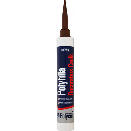Polycell Polyfilla Decorators Caulk - Brown 380ml Trade Cartridge