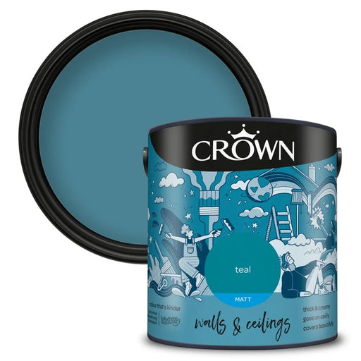 Crown Walls & Ceilings Matt 2.5L Teal