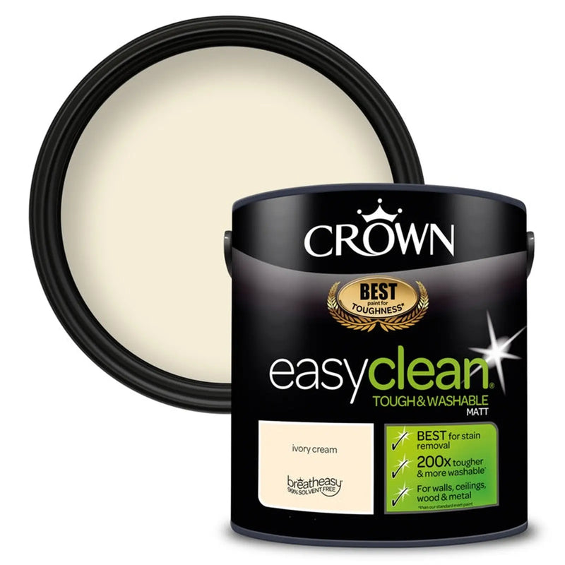 Crown Easyclean Matt Emulsion 2.5L vory Cream