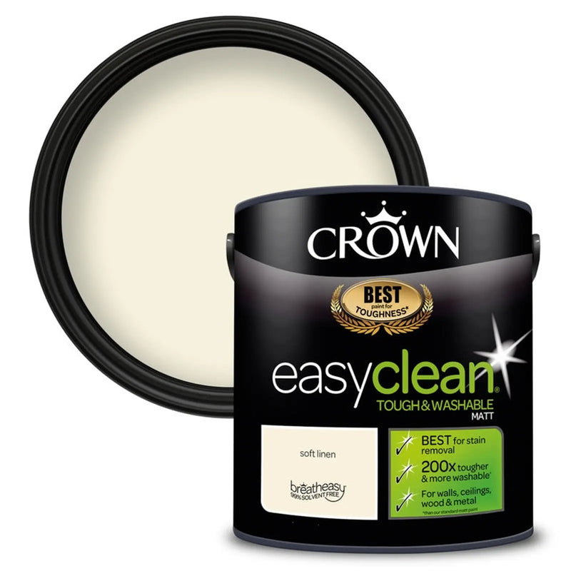 Crown Easyclean Matt Emulsion 2.5L Soft Linen
