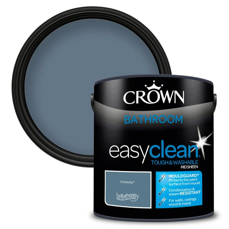 Crown Easyclean Bathroom Mid Sheen 2.5L Runaway