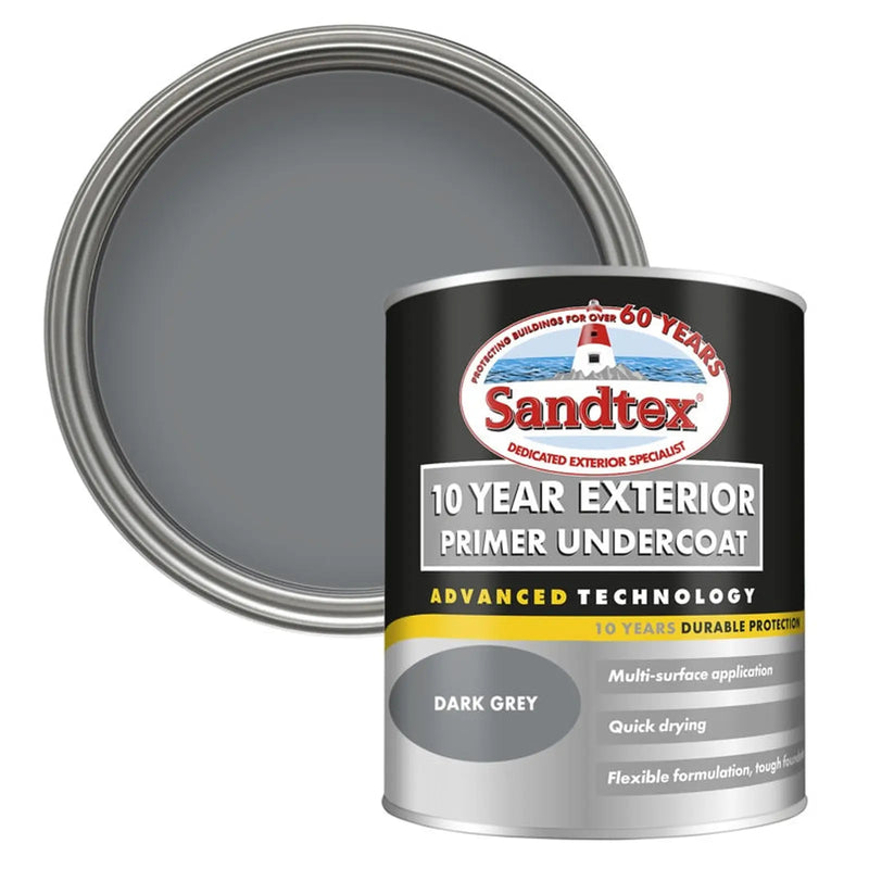 Sandtex 10 Year Exterior Primer Undercoat 750ml Dark Grey