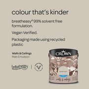 Crown Walls & Ceilings Matt 2.5L Gentle Hush