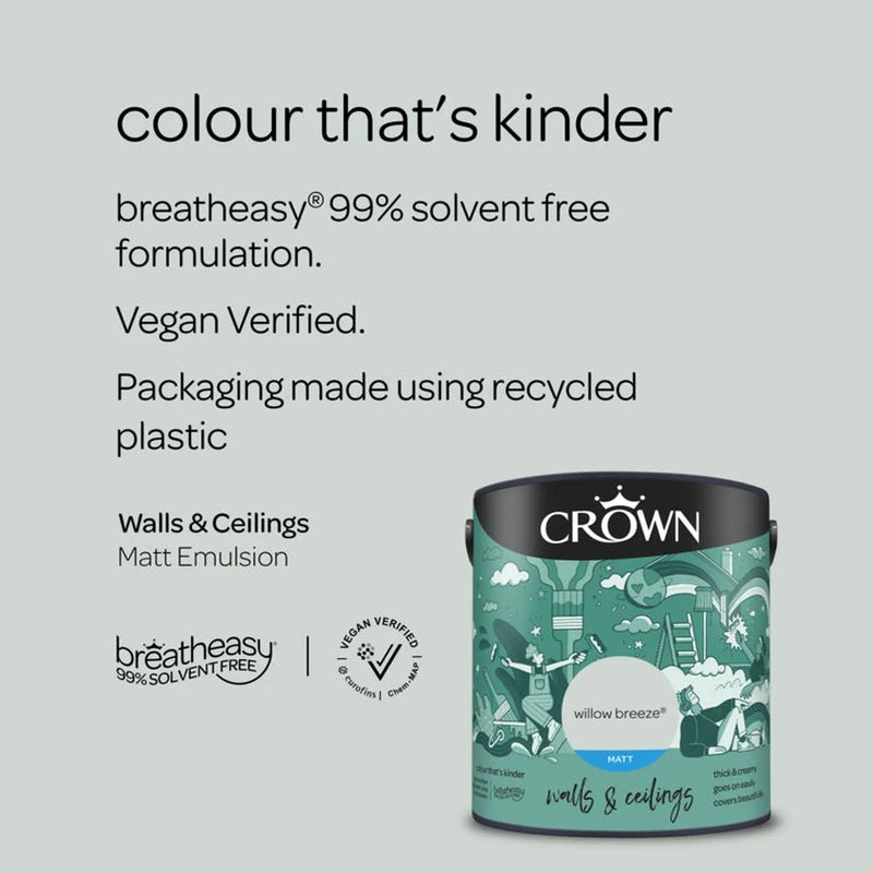 Crown Walls & Ceilings Matt 2.5L Willow Breeze