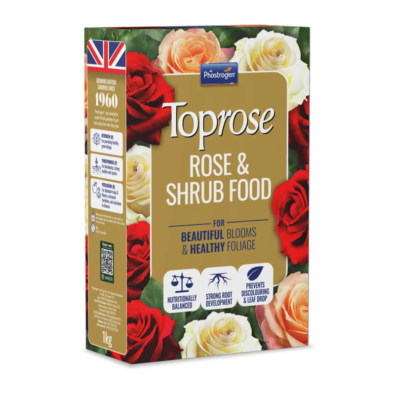 Toprose Rose & Shrub Feed 1kg Carton