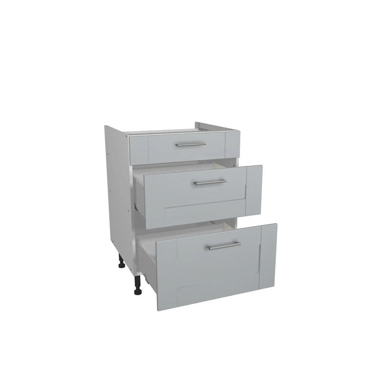 Gower Rapide+ Verona Grey 3 Drawer Unit 600mm
