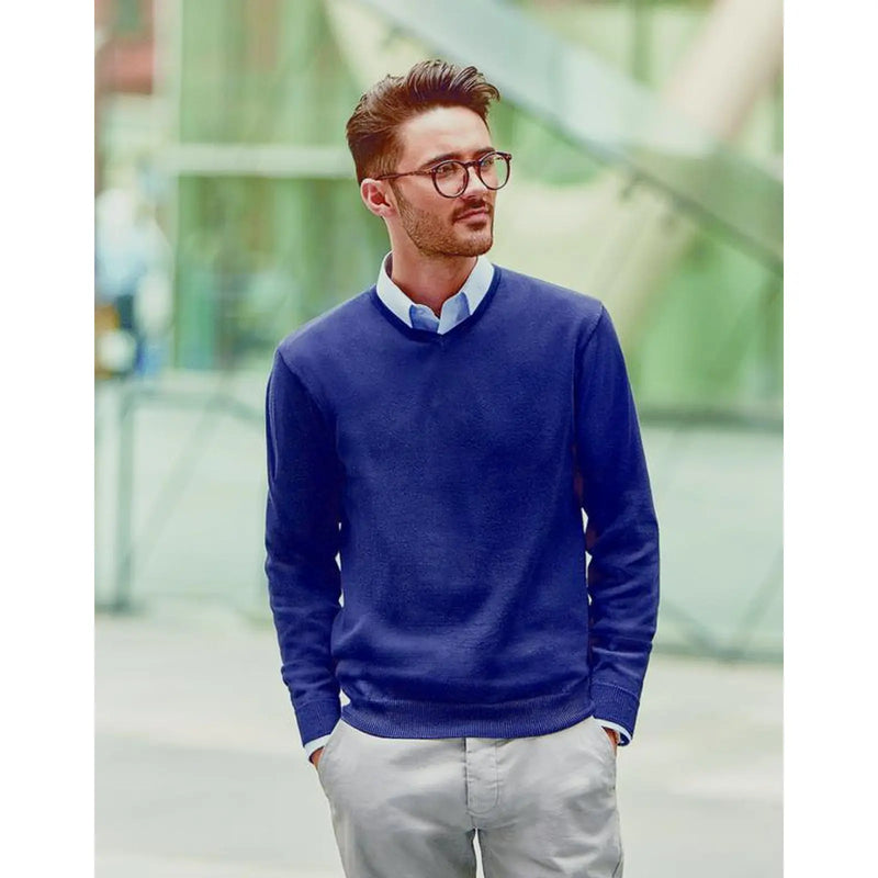 Uneek Acylic Cotton Lightweight V-Neck Jumper XS