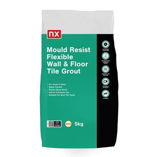 NX Mould Resist Wall & Floor Grout 5kg Jasmine