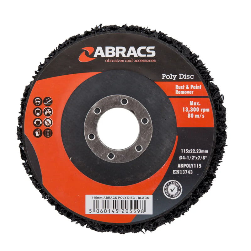 Abracs Rust & Paint Removal Poly Disc 115 x 22mm