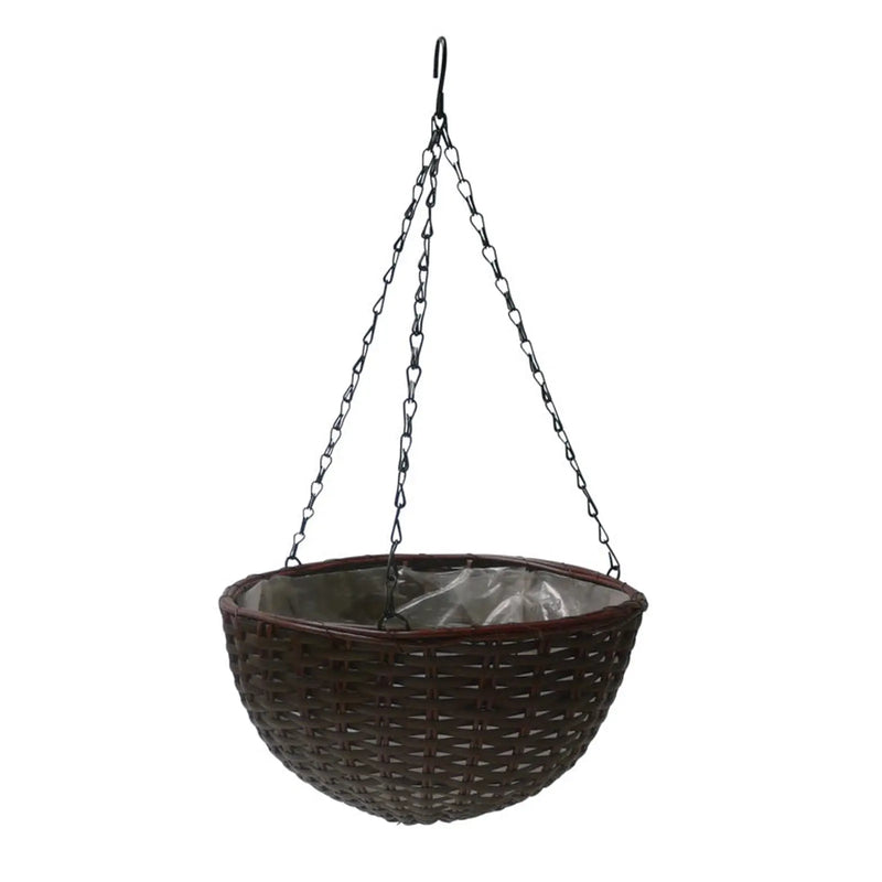 Ambassador Polyrattan Hanging Basket 16"